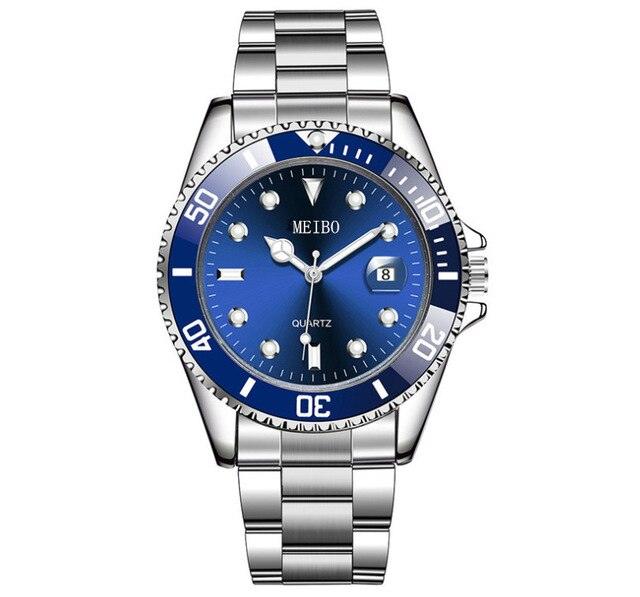 Classic Business Fashion Alloy Single Calendar Quartz Watch - melvincucci