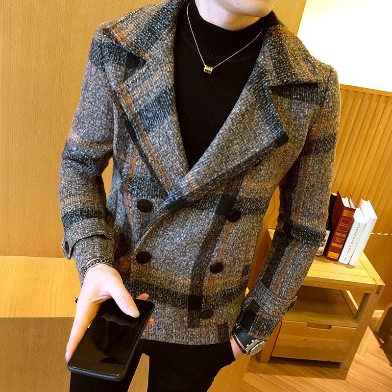 Men's Windbreaker Thickened Short Woolen Coat For Autumn And Winter - melvincucci