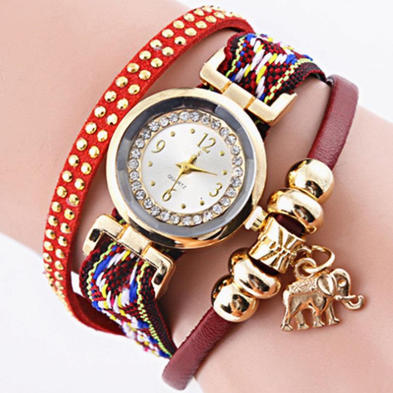Bohemian Elephant Pendant Ladies Watch - melvincucci