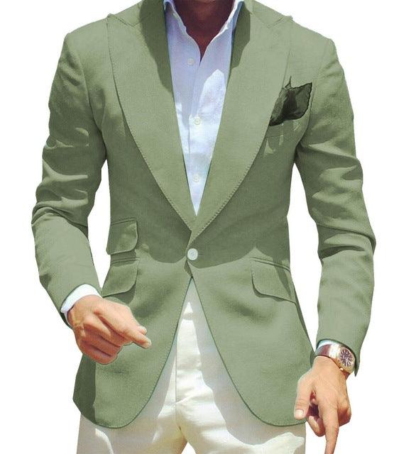 Men's Pure Color Suit Jacket Simple Temperament - melvincucci