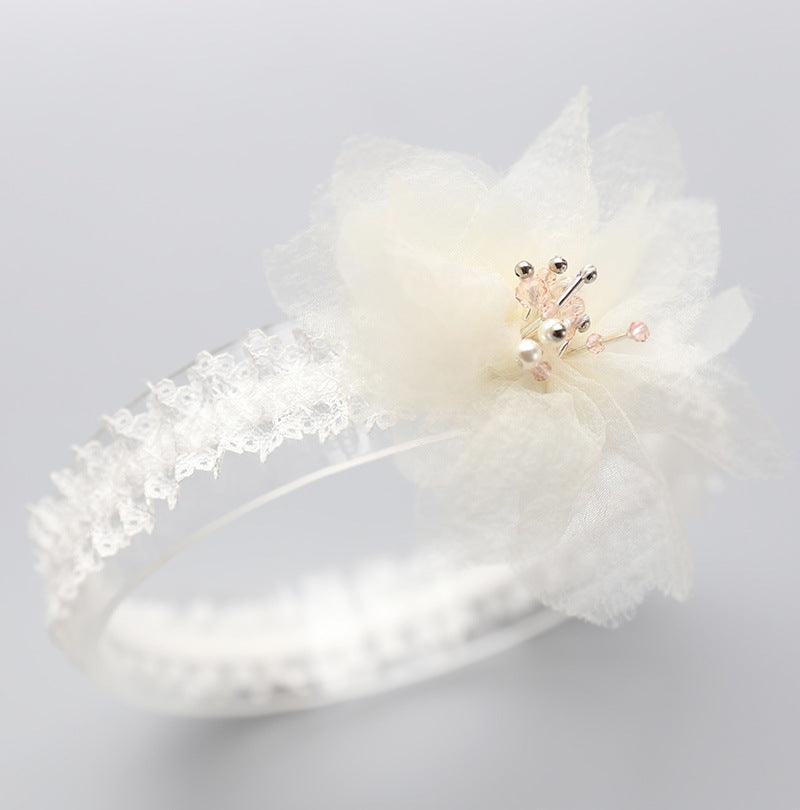 Baby hair band 2021 new Korean Korean Handmade flower children with baby hair wholesale - melvincucci