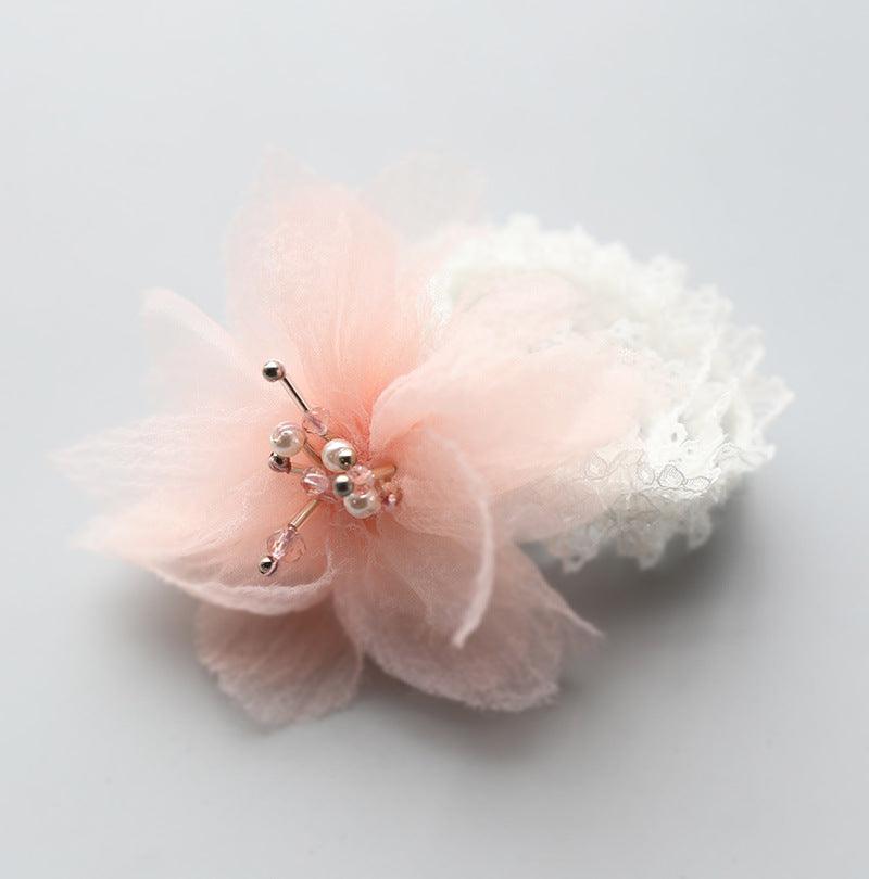 Baby hair band 2021 new Korean Korean Handmade flower children with baby hair wholesale - melvincucci