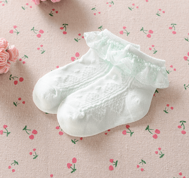 Children's lace boat socks Children's socks Girls baby mesh socks Thin lace princess socks - melvincucci
