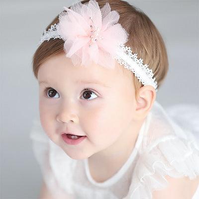 Baby hair band 2021 new Korean Korean Handmade flower children with baby hair wholesale - melvincucci