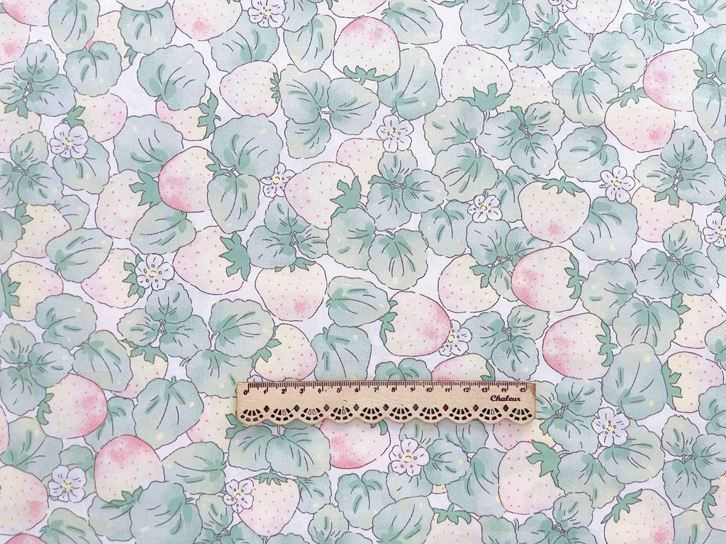 New Strawberry Cotton Twill Print Fabric - melvincucci