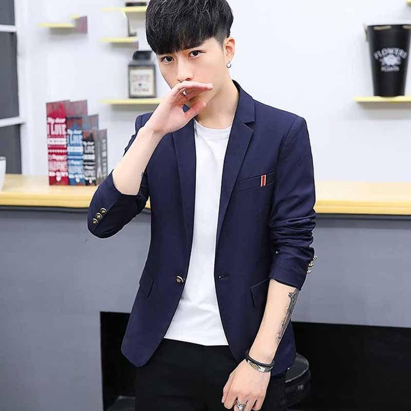 Fashion Slim Plaid Suit Men's Jacket - melvincucci