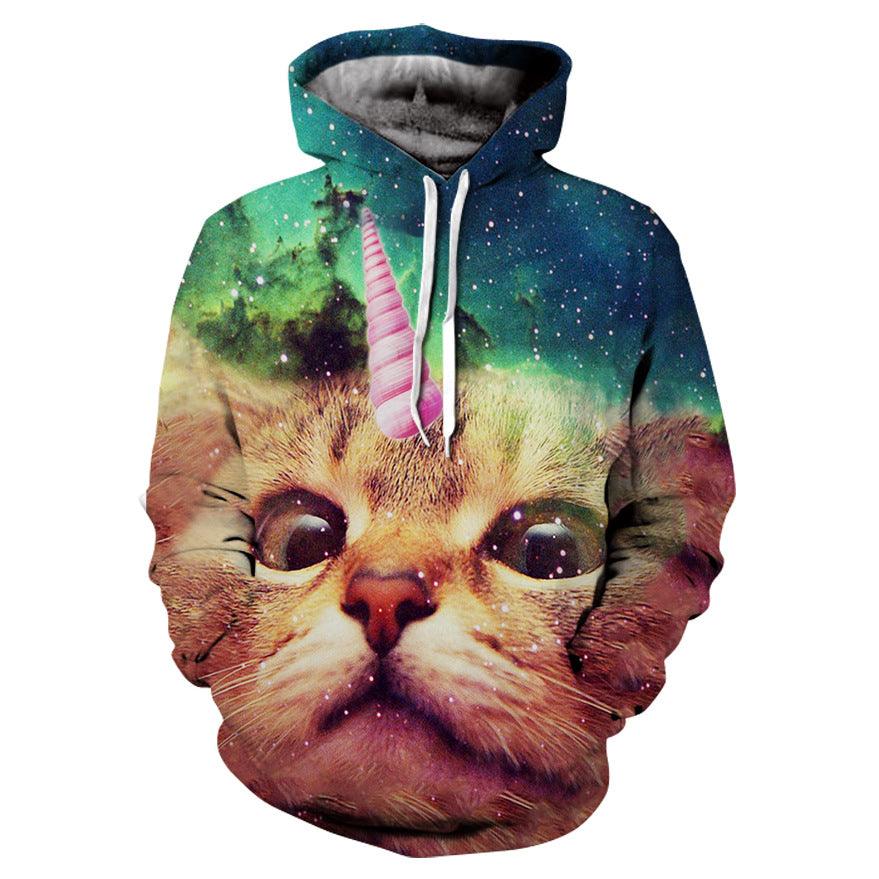 3D Digital Printing Hooded Sweatshirt Fashion Pullover Sweatshirt Sweatshirt - melvincucci