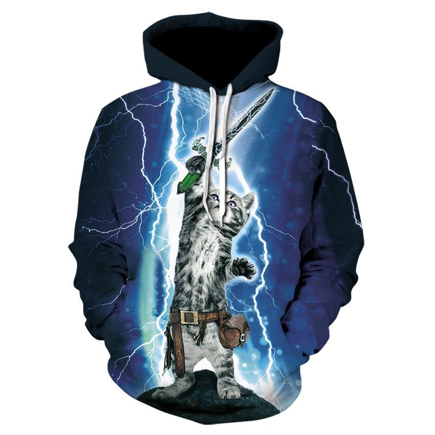 3D Digital Printing Hooded Sweatshirt Fashion Pullover Sweatshirt Sweatshirt - melvincucci