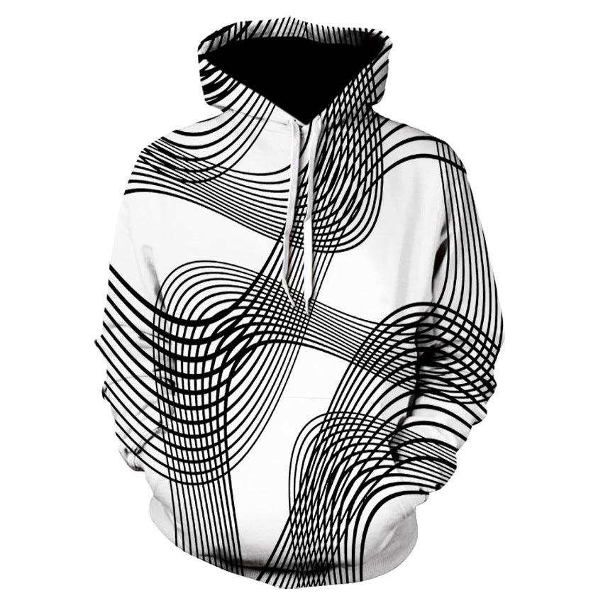 3D Digital Printing Hooded Sweatshirt Fashion Pullover Sweatshirt Sweatshirt - melvincucci