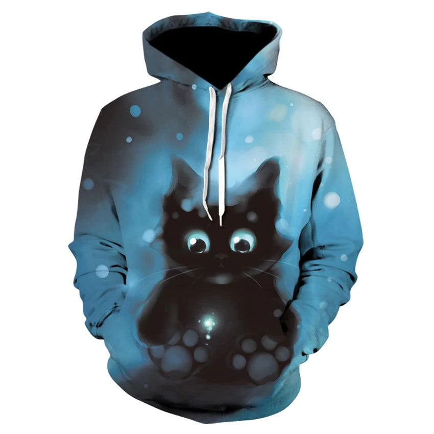 3D Digital Printing Hooded Sweatshirt Fashion Pullover Sweatshirt Sweatshirt - melvincucci