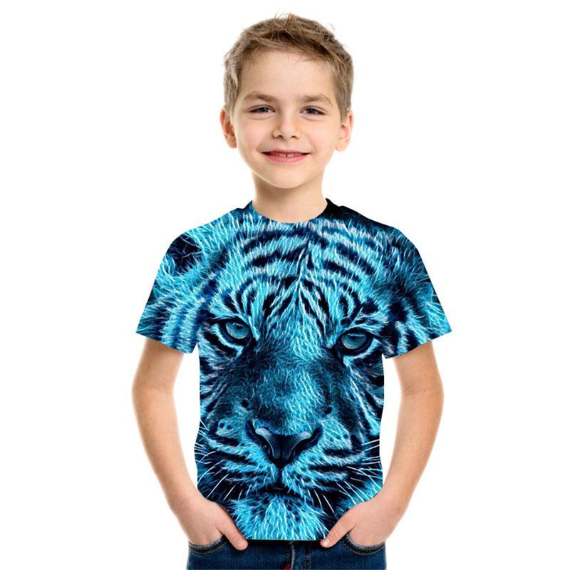 3D Digital Printing Short Sleeve Fashion Kids T-shirt Top - melvincucci