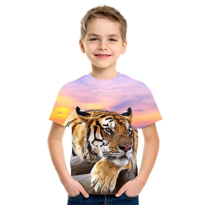 3D Digital Printing Short Sleeve Fashion Kids T-shirt Top - melvincucci