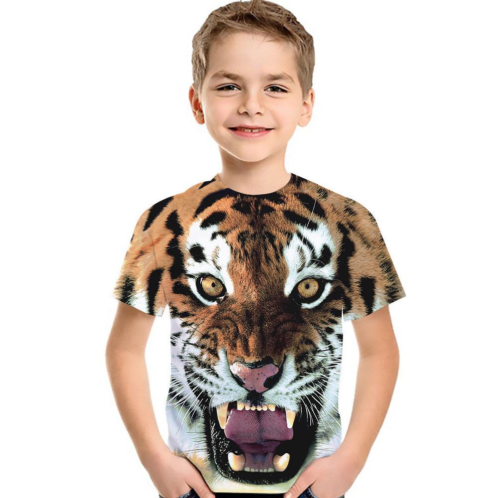 3D Digital Printing Short Sleeve Fashion Kids T-shirt Top - melvincucci