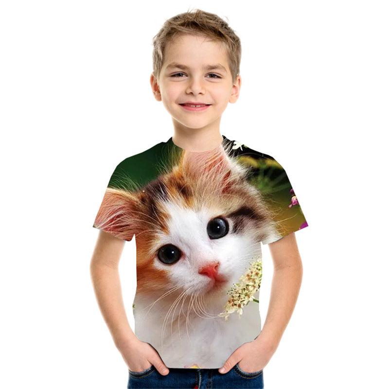 3D Digital Printing Short Sleeve Fashion Kids T-shirt Top - melvincucci