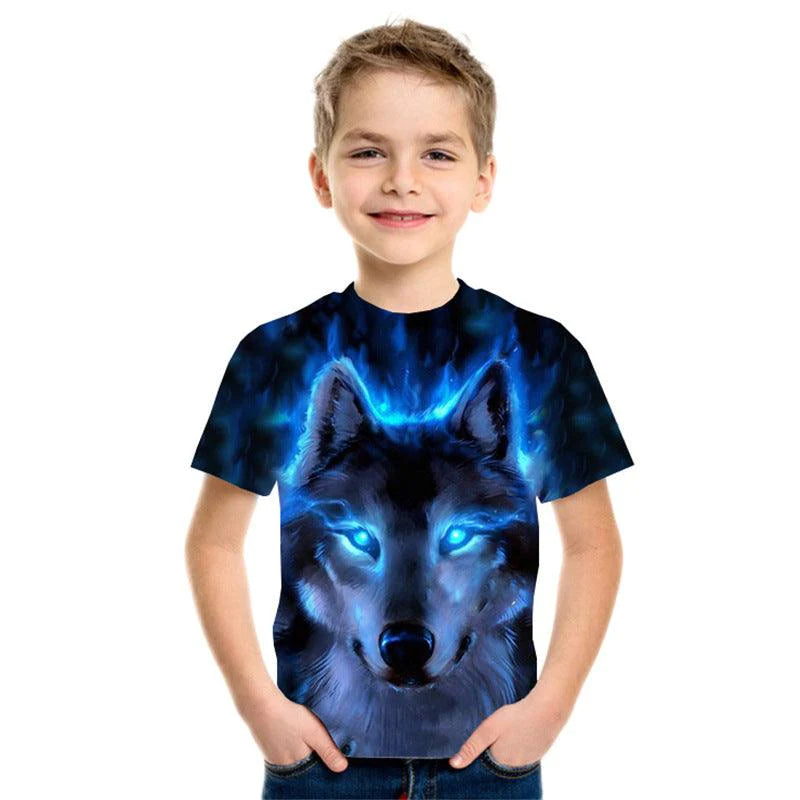 3D Digital Printing Short Sleeve Fashion Kids T-shirt Top - melvincucci
