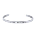 Fashion Letter I AM ENOUGH 4MM Bracelet C Shape - melvincucci