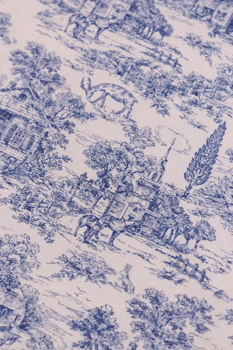 Plain Digital Print Vintage Blues Print Fabric - melvincucci