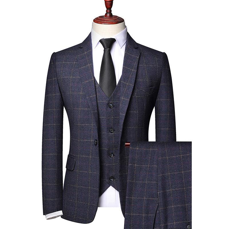 Suit Plaid Business Leisure Self-cultivation Job - melvincucci