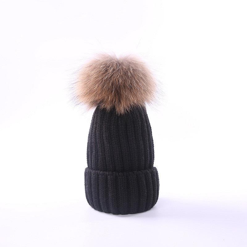 Autumn and winter new scorpion hair ball children's wool hat - melvincucci