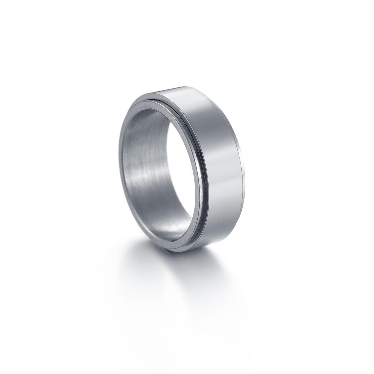 Width Titanium Steel Rotating Men's Ring - melvincucci