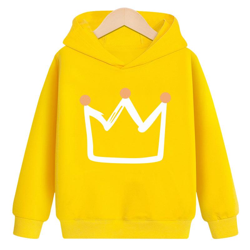 Crown hooded plus velvet sweatshirt - melvincucci