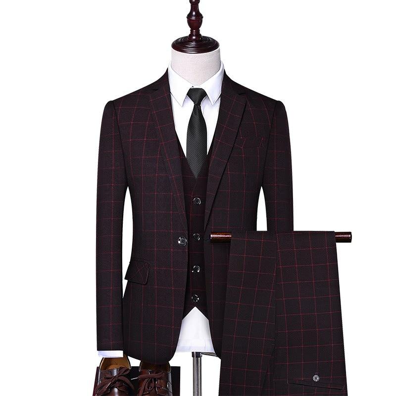 Three-piece men's plaid suit - melvincucci