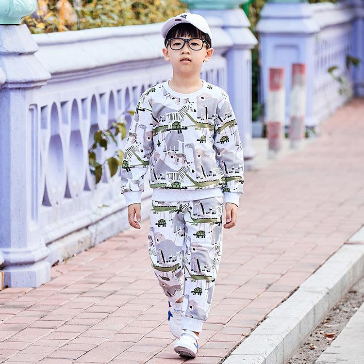 Children's Suit Cartoon Cute Long-sleeved Thick Suit - melvincucci