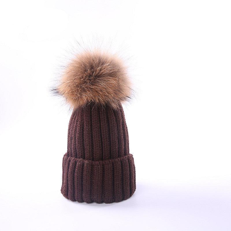 Autumn and winter new scorpion hair ball children's wool hat - melvincucci