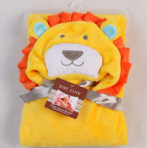 Baby fleece bath towel hooded towels bathrobe - melvincucci