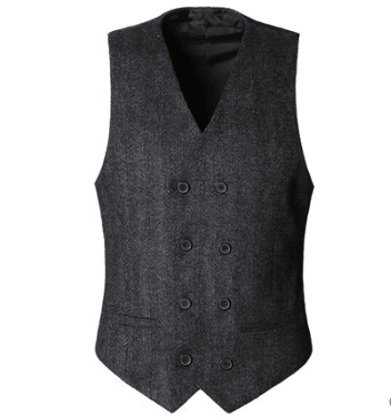 Men's woolen double-breasted vest - melvincucci