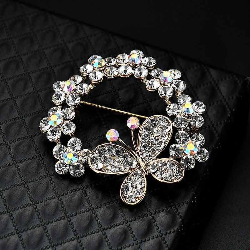 Butterfly Full Fashion Alloy Diamond Brooch - melvincucci