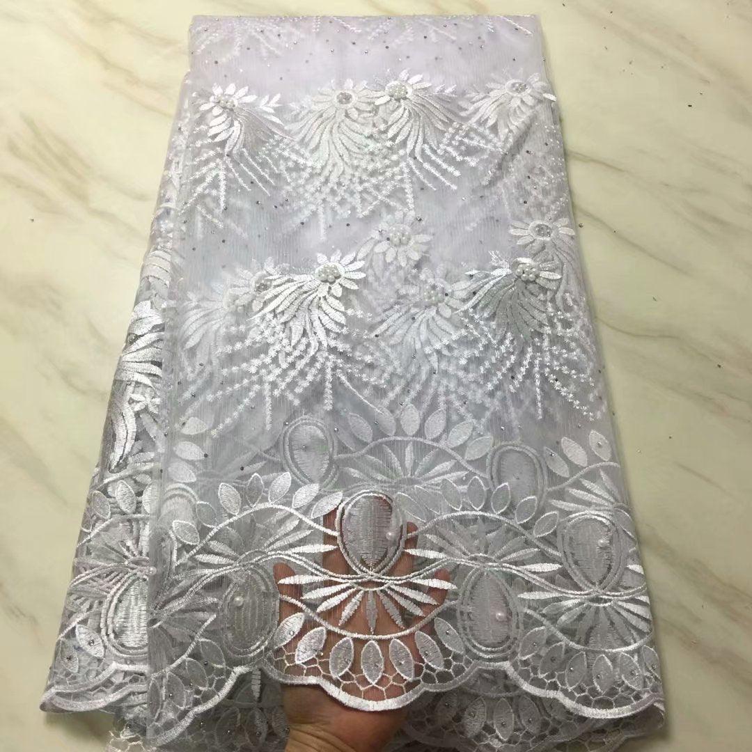 New African Lace Fabric Embroidered Fabric - melvincucci