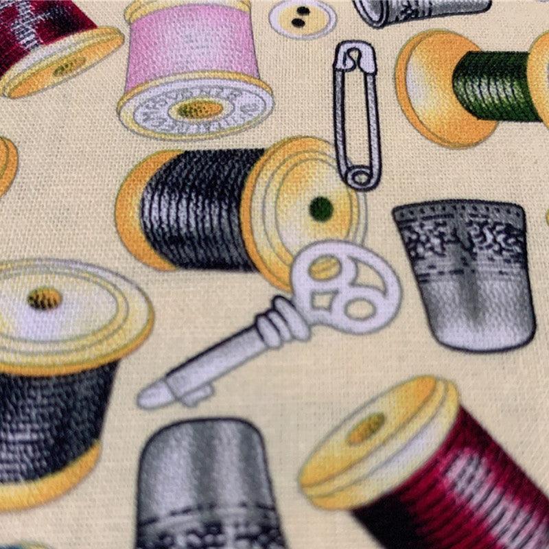 Plain Cotton Fabric Needle Thread Printing Fabric Handmade DIY - melvincucci