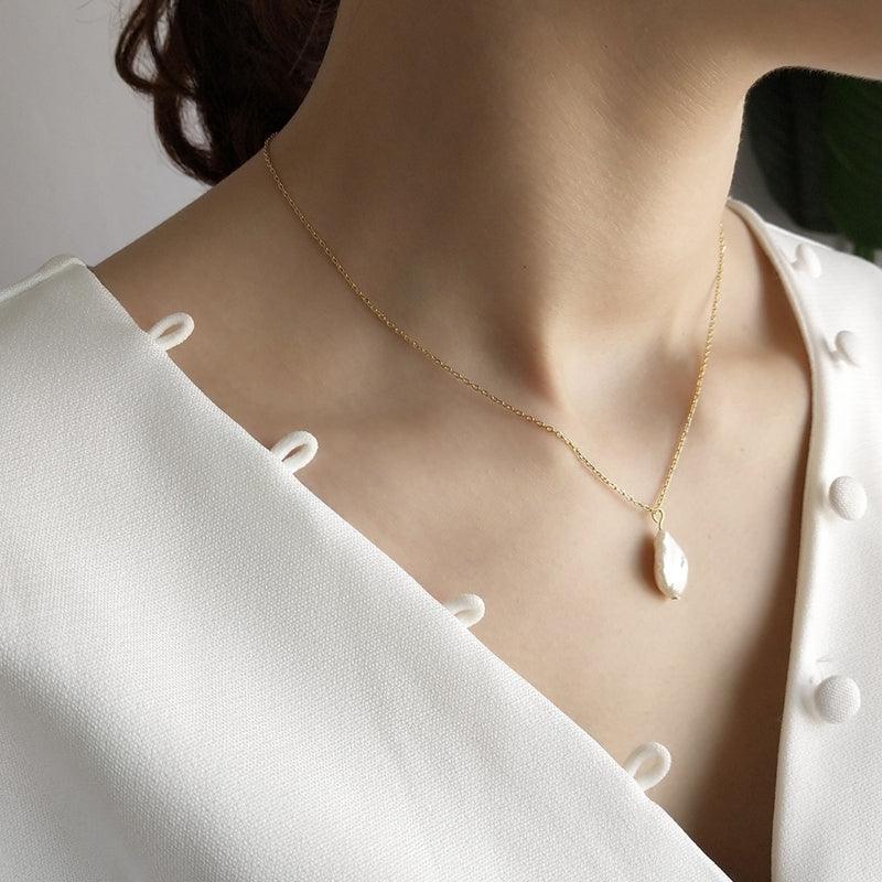 Pearl pendant necklace - melvincucci