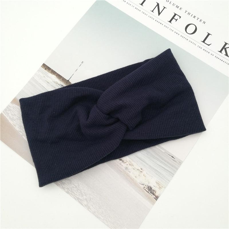 Threaded cotton cross hair band - melvincucci