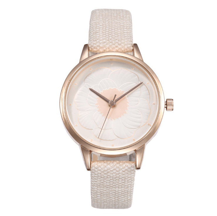 3D flower dial fashion simple quartz watch - melvincucci