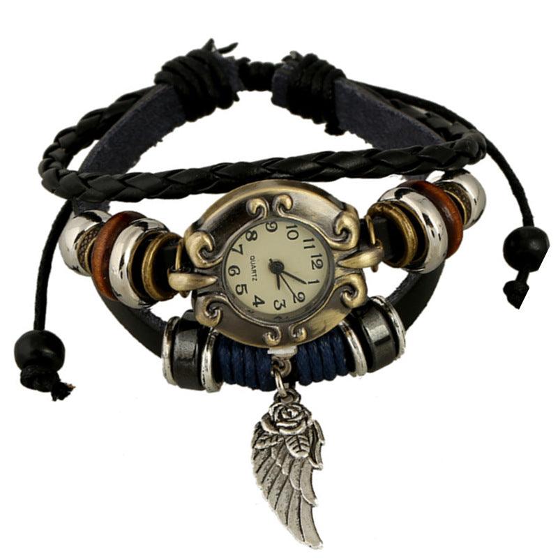 Vintage leather bracelet watch - melvincucci