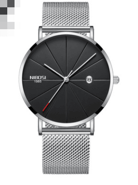 Nibosi cross border e-commerce, European and American men and women fashion trend micro business watch lovers net with leisure quartz watch - melvincucci