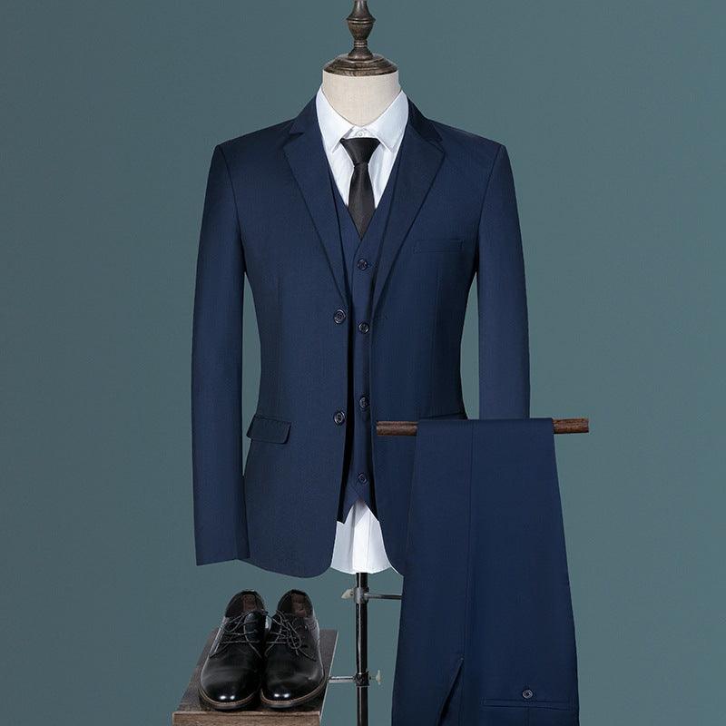 Men's Three Piece Korean Style Slim Casual Suit - melvincucci