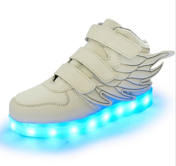 Children's shoes led light shoes children's wings light shoes usb charging colorful luminous shoes casual light shoes - melvincucci