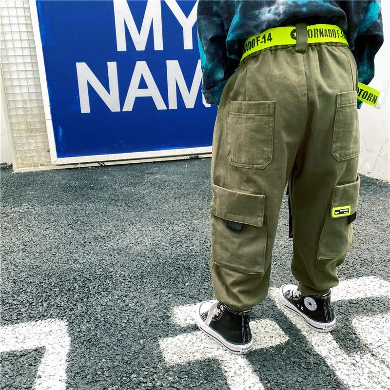 Cotton Boy's Workwear Ankle Pants - melvincucci