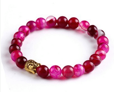 AliExpress explosions Europe and the United States fashion lava rock natural stone Buddha head Golden Buddha men and women bracelet wholesale - melvincucci