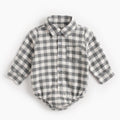 Infant Clothing Autumn and Winter Plaid Baby Boy Romper - melvincucci