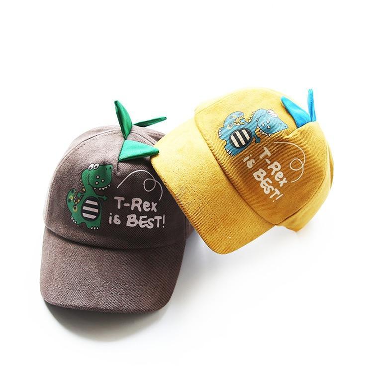 ''T-REX IS BEST'' DINOSAUR KIDS HATS - melvincucci