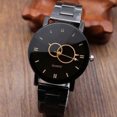 Black steel strap watch - melvincucci