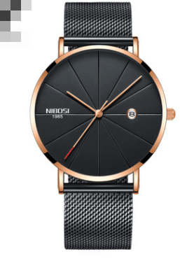 Nibosi cross border e-commerce, European and American men and women fashion trend micro business watch lovers net with leisure quartz watch - melvincucci