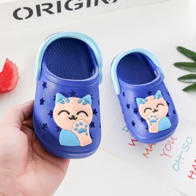 Girls soft bottom lucky cat bathroom slip sandals and slippers - melvincucci