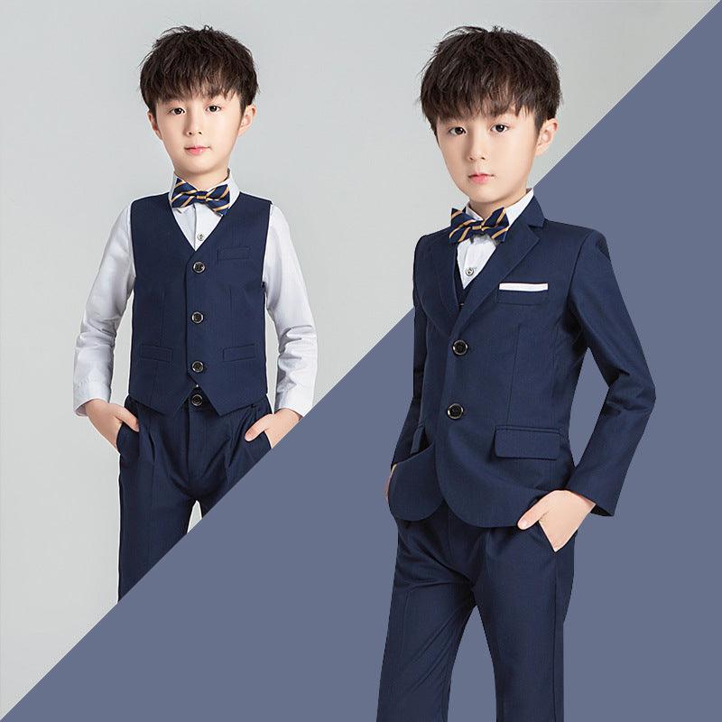 Children's Suit Boys Solid Color Flower Girl Dress  Catwalk Performance Clothing - melvincucci
