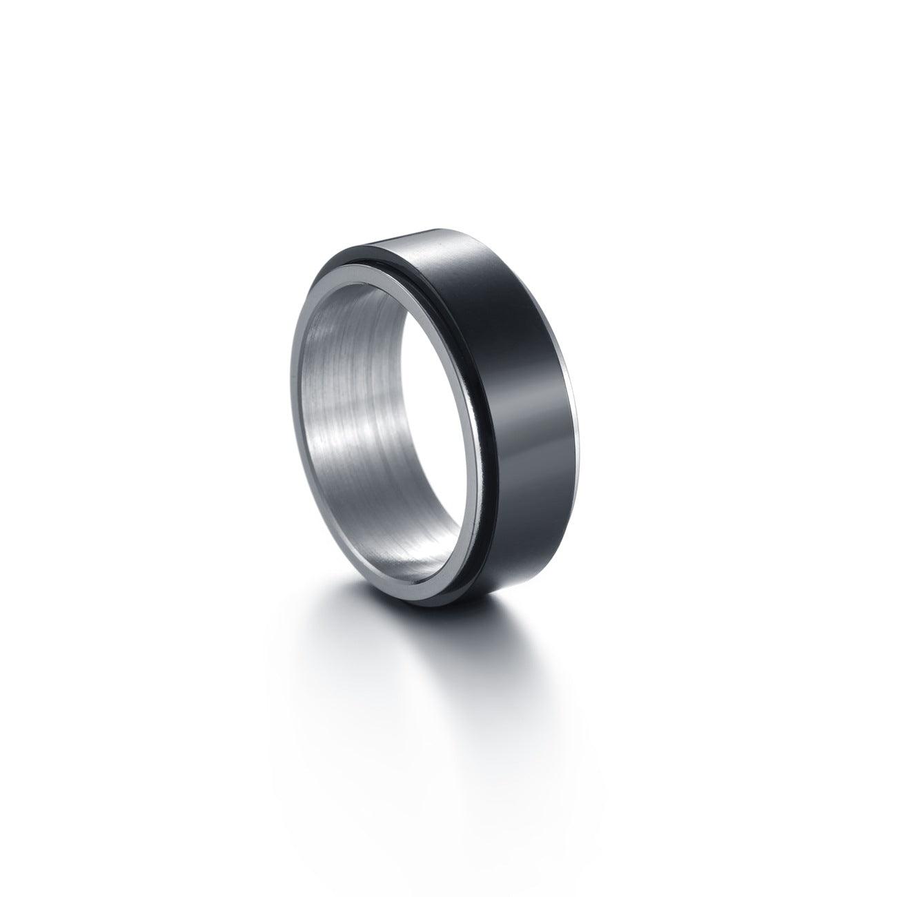 Width Titanium Steel Rotating Men's Ring - melvincucci