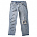 Ripped denim trousers - melvincucci